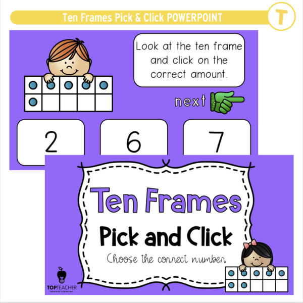 Ten Frames Pick & Click POWERPOINT - Image 2